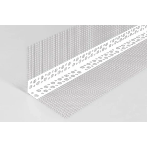 Profil de colt, PVC, plasa fibra de sticla, 100 x 100 x 2500 mm