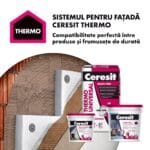 Tencuiala decorativa cu silicon Ceresit Hydro Flex, aspect praf de piatra, granulatie 1.5 mm, interior/exterior, baza, 25 kg - imagine 4