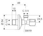 ROBINET COLTAR SCHELL  1/2"-3/4" - imagine 2