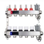 Distribuitor inox, cu debitmetre complet echipat EcoHeat 500, D.1", 10 circuite D.3/4"