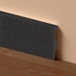 Plinta neagra cu emboss din polimer Amber 80 mm