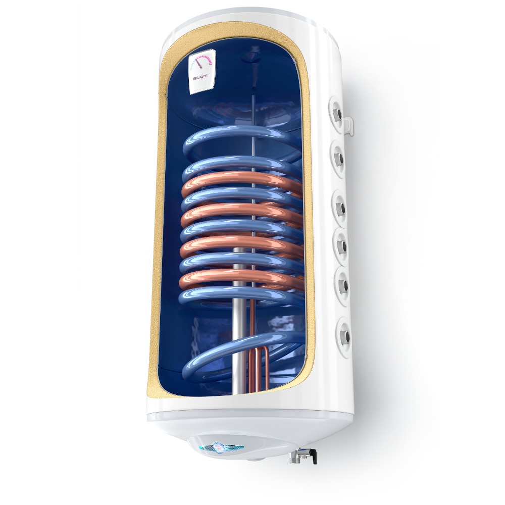 10816235-produs Boiler termoelectric 120 l Tesy BiLight Double HE GCV7/4S1204420 B11TSRCP2, 2000 W, vertical, 2 serpentine, 1 rezervor, alb