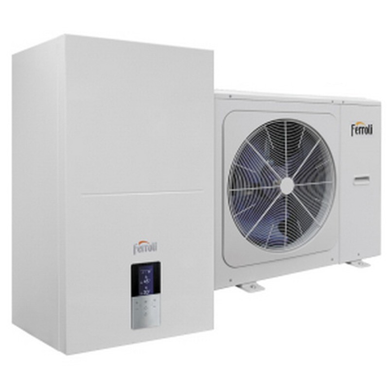 25753_10975_prd.jpg Pompă de căldură aer-apă reversibilă split Ferroli OMNIA S 3.2 HI3 6 kW, monofazată, cu sistem electric integrat de 3 kW - imagine 1