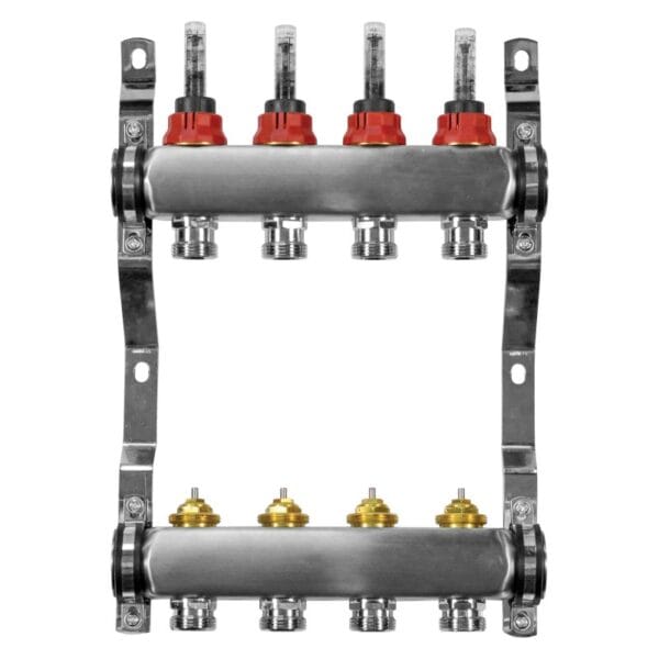Distribuitor incalzire in pardoseala inox, 5 circuite, Ferroli 1 tol