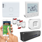 Pachet automatizare wireless Wi-Fi pentru incalzire in pardoseala, 8 circuite, 2 zone