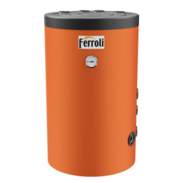 Boiler indirect cu o serpentină 150 l Ferroli ECOUNIT TOP 150, cu acumulare, conexiuni in partea superioara
