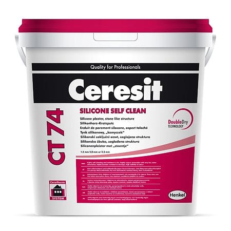 Tencuială decorativă siliconică Ceresit CT 74, 1,5 mm praf de piatră, 25 kg