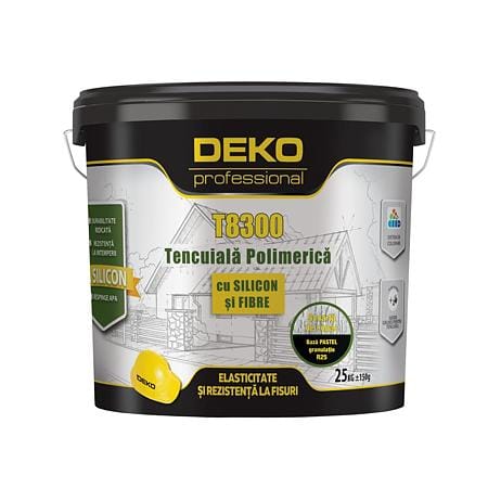 Tencuială decorativă siliconică Deko T8300 R15 – cigar smoke, 25 kg