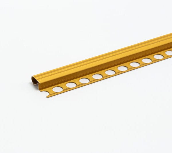 Profil protectie treapta rotunjita W110.01 auriu, pentru gresie de 10 mm