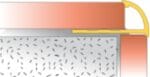 Coltar exterior rotunjit W312.06 auriu lucios, pentru gresie de 10 mm - detaliu tehnic