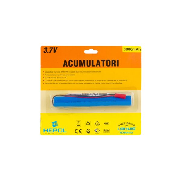 Acumulator Hepol Li-ion, 3.7V, 3000mAh