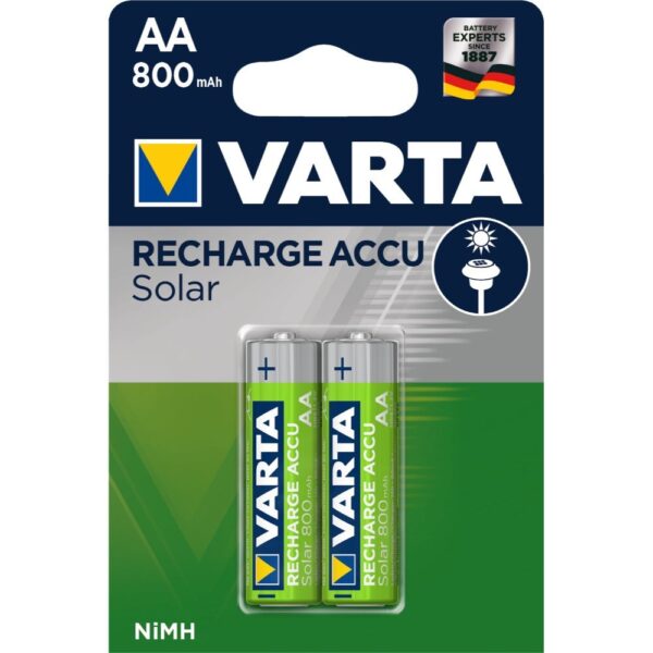 Acumulator solar Varta AA, NiMh 800 mAh, 2 bucati