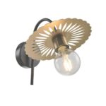 Aplica Dragon AP1, KL101019, 1xE27, alamă satinată, negru