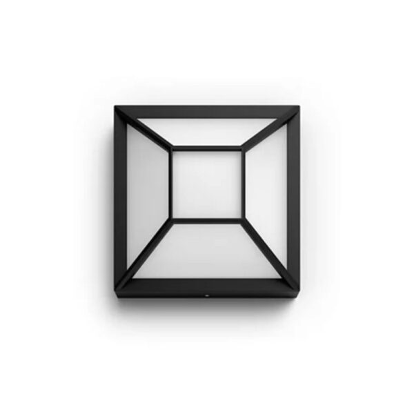 Aplica exterior Philips Drosera Wall, negru, aluminiu, IP44, 12 W