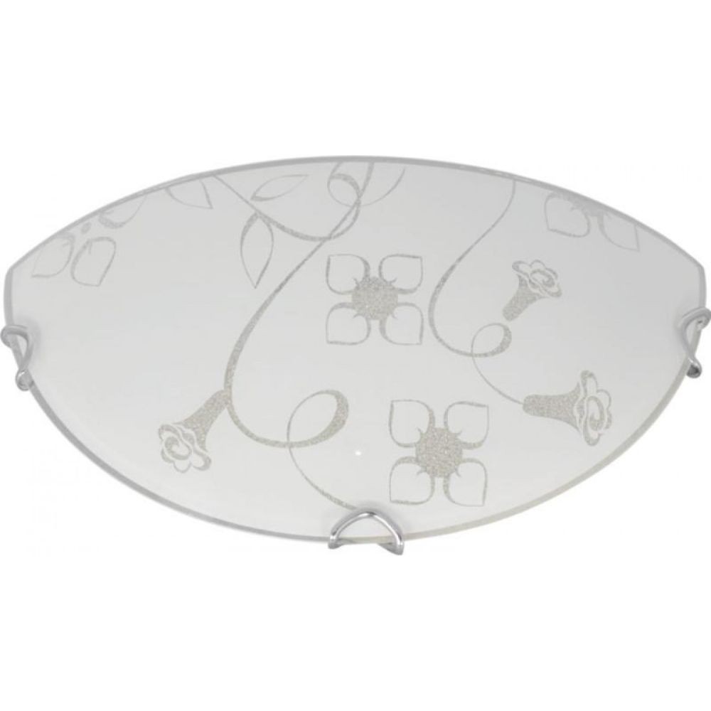 Aplica Fiori D 300/2, 1 x E27, crom satin + alb Aplica Fiori D 300/2, 1 x E27, crom satin + alb