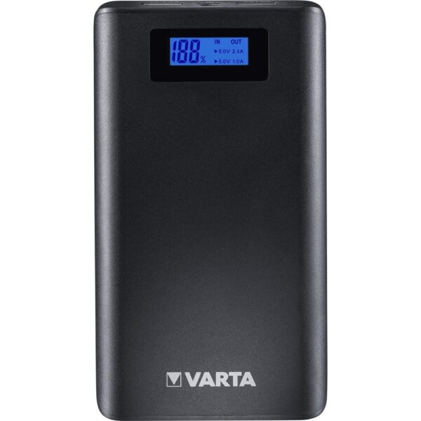Baterie externa Varta LCD Power Bank 13000mAh, display LCD, port USB 2.4A si USB 1A, 297 g, Li-Ion, 80 x 141 x 22 mm