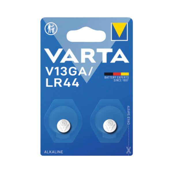 Baterii alcaline Varta AG13, 1.5 V, blister 2 bucati
