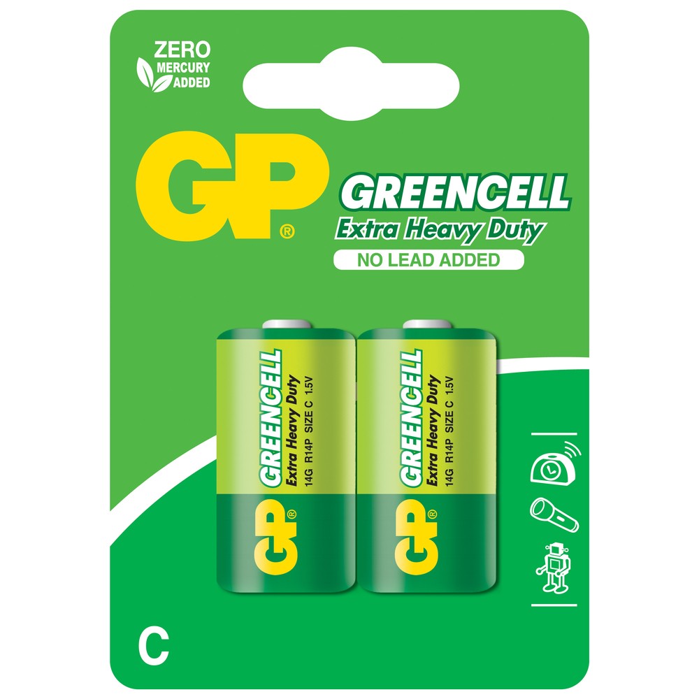 Baterii zinc GP, C/R14, blister 2 bucati Baterii zinc GP, C/R14, blister 2 bucati