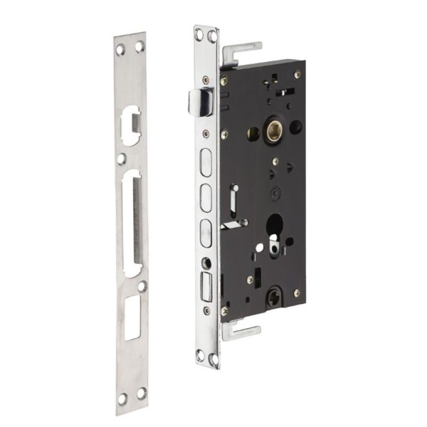 Broasca incastrata pentru usi metalice, reversibila, otel zincat, 60 x 67 mm
