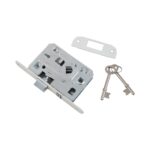 Broasca ingropata cu cheie Yale, otel, alb, 43 x 72 mm