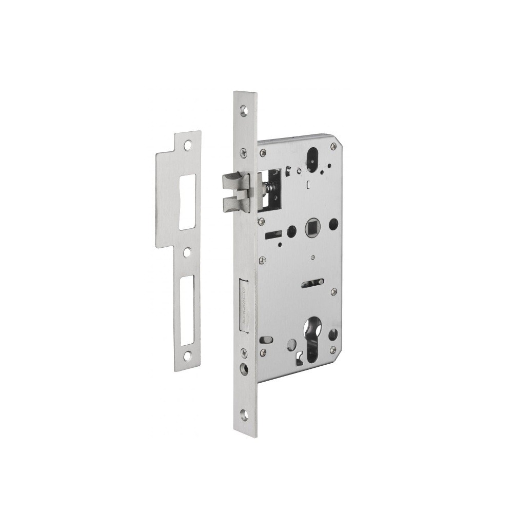 Broasca pentru usi de interior, placa rotunda, argintiu, 55 x 72 mm Broasca pentru usi de interior, placa rotunda, argintiu, 55 x 72 mm