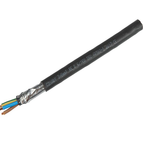Cablu electric C2XABY (CYABY) 3 x 6 mm², izolatie PVC, negru, cupru, pret pe metru