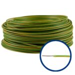 Cablu electric FY/ H07V-U 1,5 mm galben - verde, pret pe metru