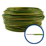 Cablu electric FY (H07V-U) 2.5 mmp, izolatie PVC, galben-verde, pret pe metru
