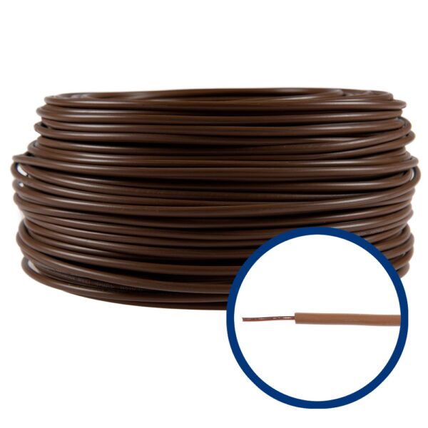 Cablu electric FY (H07V-U) 2.5 mmp, izolatie PVC, maro, pret pe metru