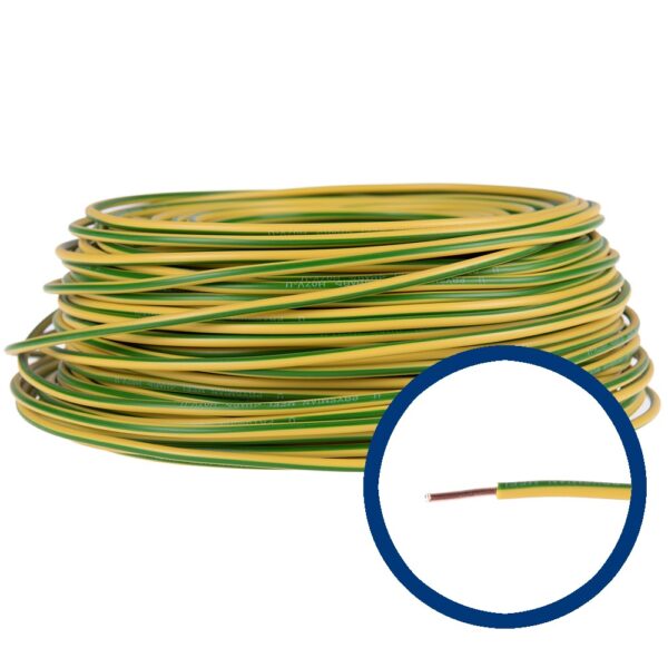 Cablu electric FY/ H07V-U 4 mm galben - verde, pret pe metru