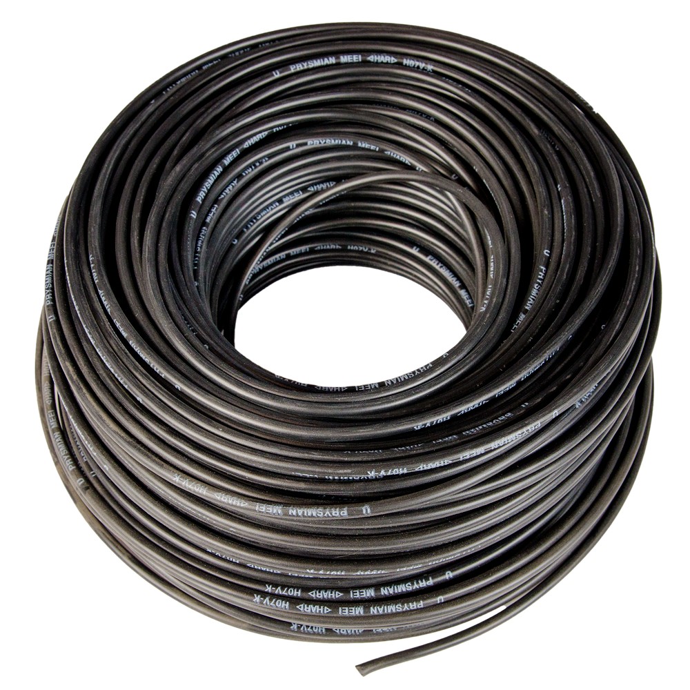 Cablu electric MYF (H05V-K) 4 mmp, izolatie PVC, negru, pret pe metru Cablu electric MYF (H05V-K) 4 mmp, izolatie PVC, negru, pret pe metru