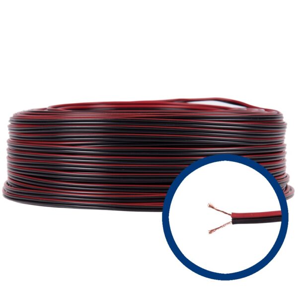 Cablu electric MYUP 2 x 0.5 mmp, izolatie PVC, rotund, pret pe metru