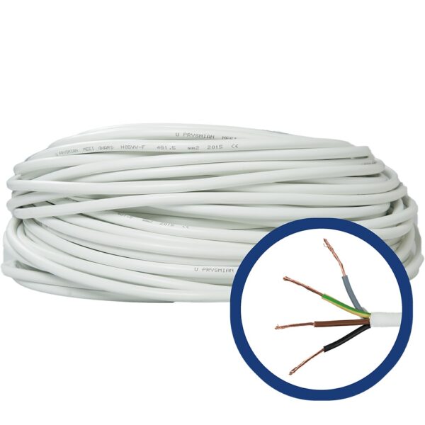 Cablu electric MYYM H05VV-F, 4 x 1.5 mmp, izolatie PVC, pret pe metru