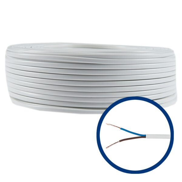 Cablu electric MYYUP 2 x 0.75 mmp, izolatie PVC, plat, pret pe metru