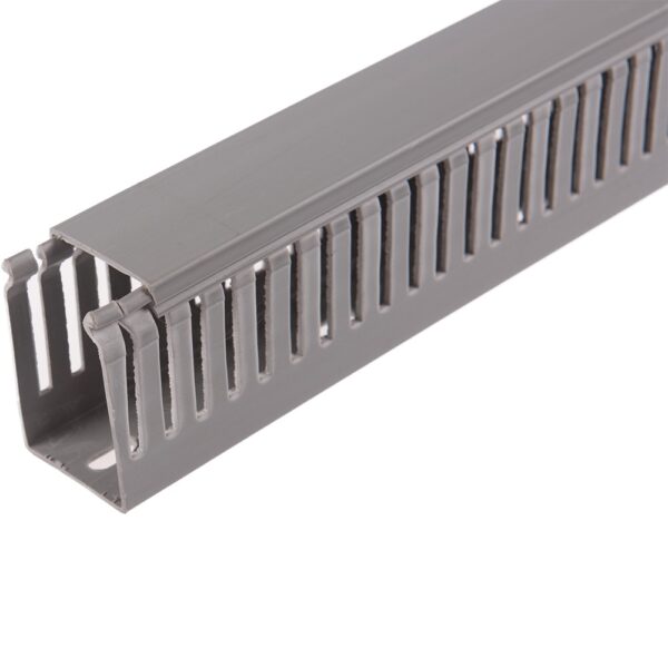 Canal slitat pentru cabluri, 40 x 60 mm, 2 m gri, pret pe metru