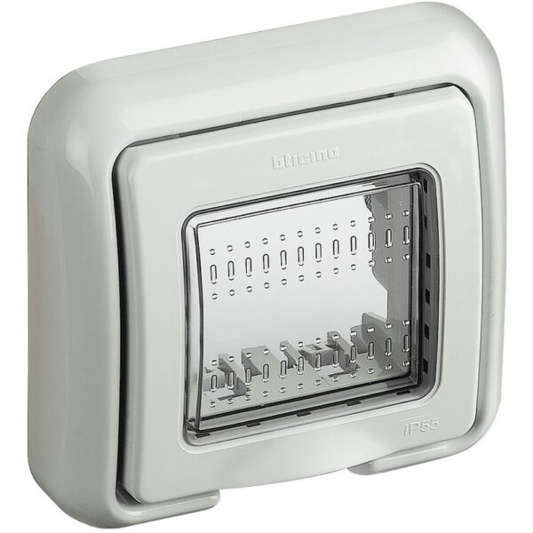 Capac de protecție 2 module Matix Bticino 25602, montaj încastrat, IP55