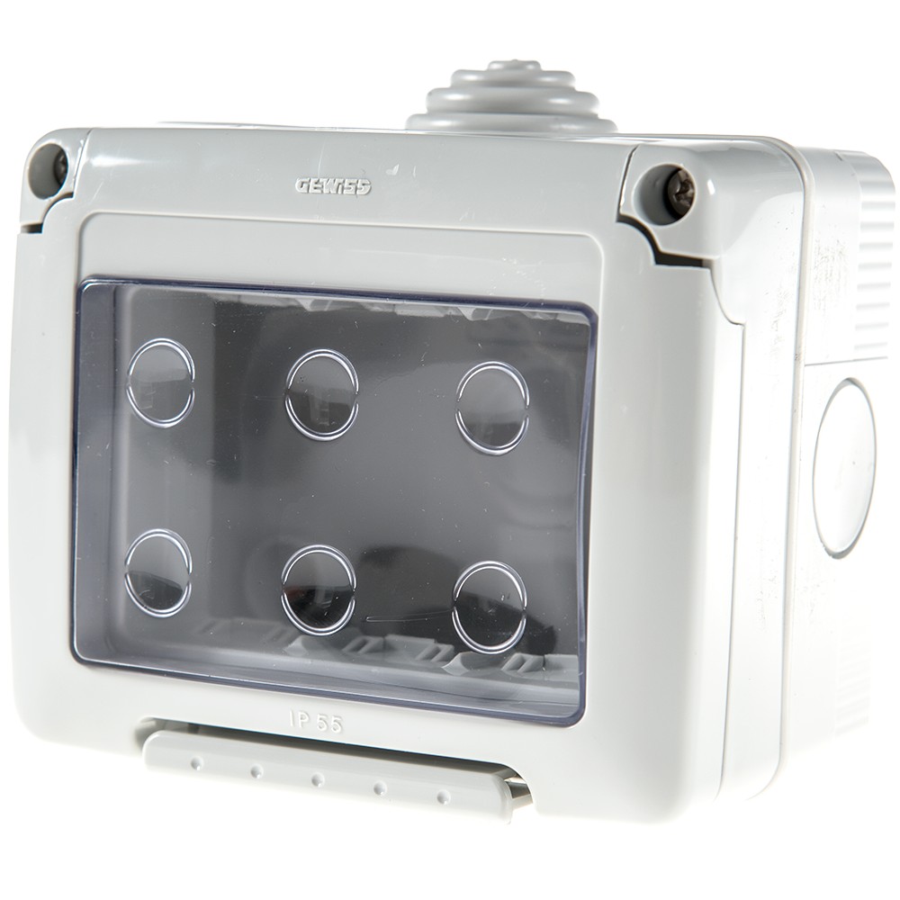 Carcasa monatj aparent Gewiss GW27043, 3 module, IP55, 99 x 82 x 65 mm Carcasa monatj aparent Gewiss GW27043, 3 module, IP55, 99 x 82 x 65 mm