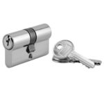 Cilindru Europrofile, aluminiu, 30 x 30 mm, 3 chei nichelate