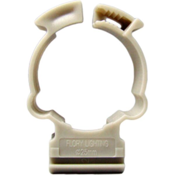 Clema omega pentru fixare Flory Lighting, PP, D 25 mm, gri