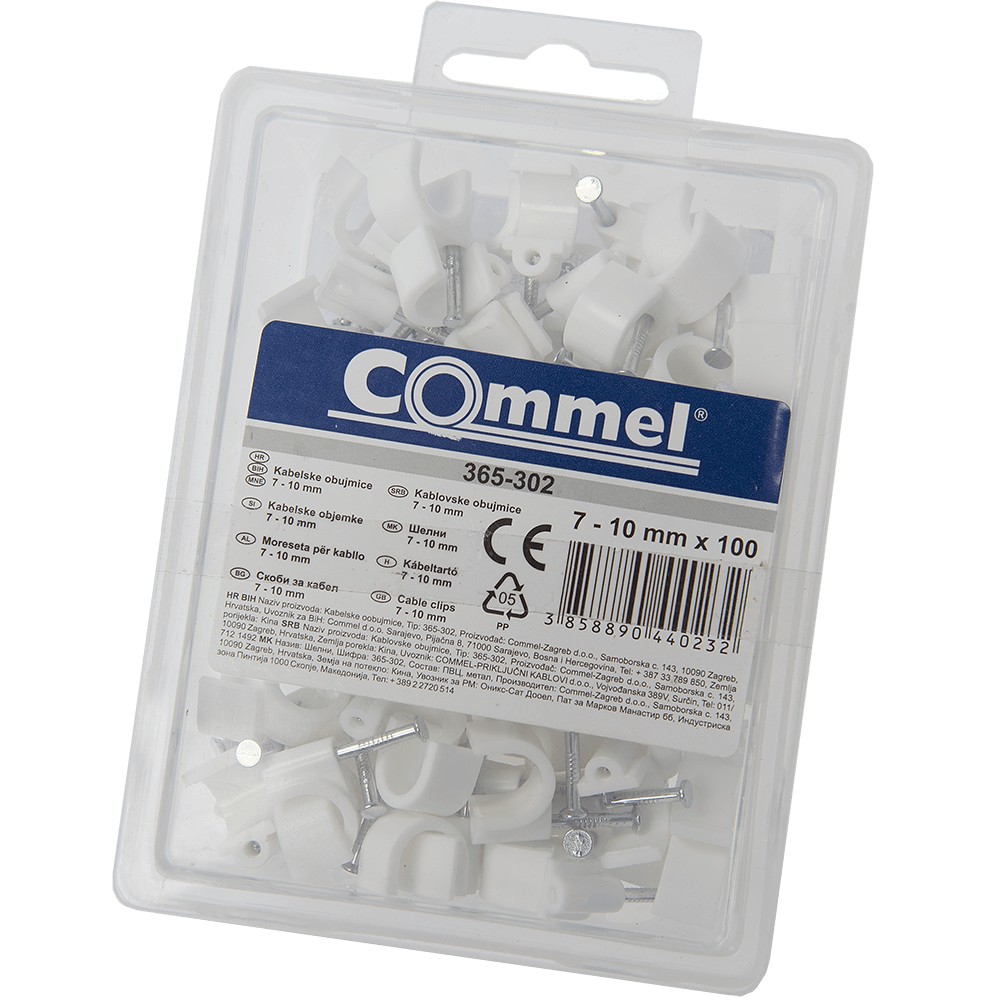 Cleme fixare cablu Anco, 7 - 10 mm, alb, 100 bucati/set Cleme fixare cablu Anco, 7 - 10 mm, alb, 100 bucati/set