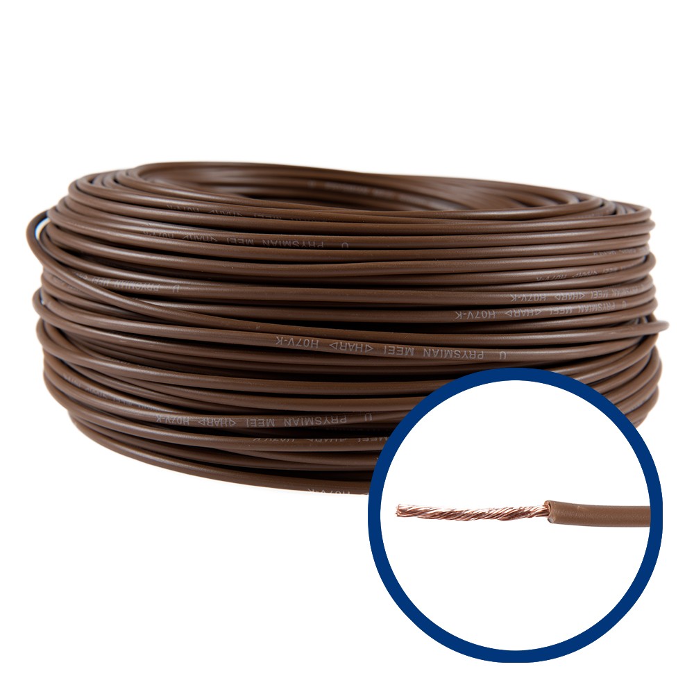 Conductor electric MYF / H05V-K 1,5 mmp maro, pret pe metru Conductor electric MYF / H05V-K 1,5 mmp maro, pret pe metru