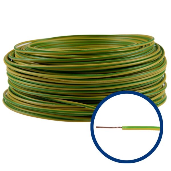 Conductor FY (H07V-U) 1.5 mm, galben-verde, pret pe metru