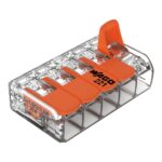 Conector imbinare cu parghii Wago 221-615, 30 A, 5 x 6 mmp, 15 bucati/set
