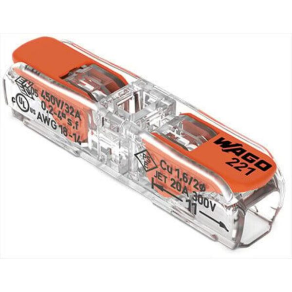 Conector imbinare in linie Wago 221-2411, 30 A, 1 x 4 mmp