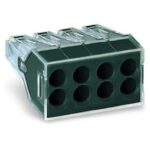 Conector imbinare Push Wire Wago 773-108, 30 A, conductori unifilari, 8 x 2.5 mmp, 50 bucati/set