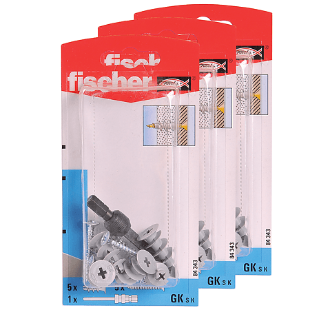 Diblu cu surub pentru gips-carton si antrenor, 4,5 x 35 mm, 5 buc