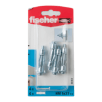 Diblu din metal cu surub Fischer HM, 5 x 37 mm, 5 x 43 mm, 4 buc, pentru gips-carton