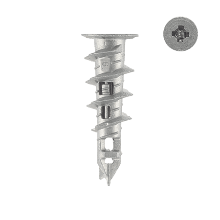 Diblu rapid Mungo, pentru gips-carton si BCA, zinc, L 39 mm, 10 buc