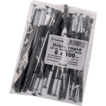 Diblu rapid Y cu surub, 6 x 100 mm, 25 buc/punga, pentru gips-carton