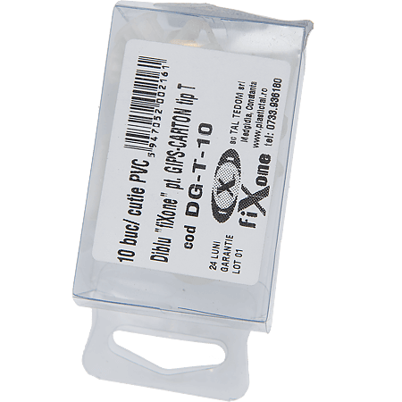 Diblu tip fluture, pentru pereti din gips-carton, 8 x 50 mm, 10 buc